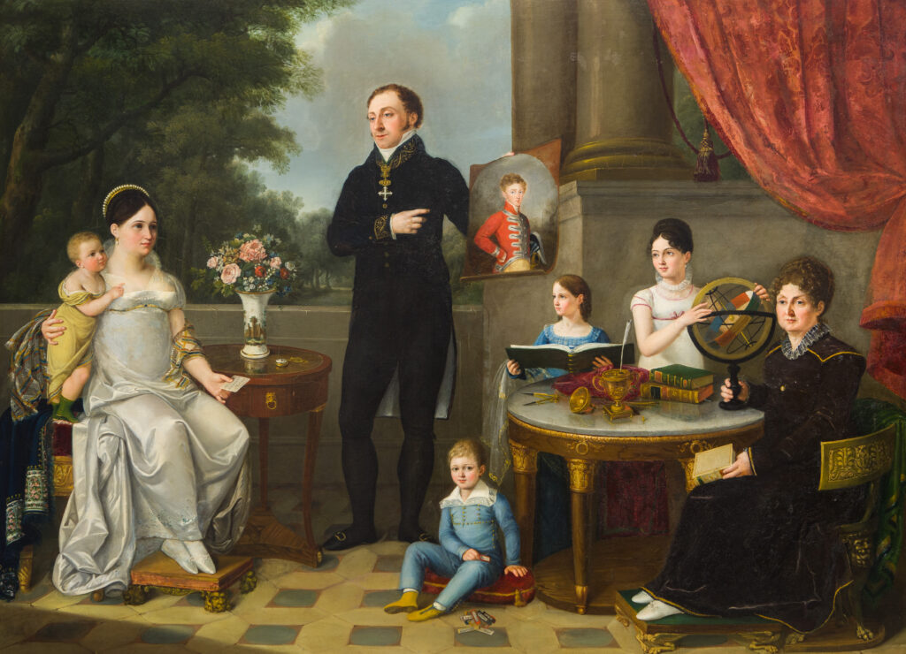 Ritratto della famiglia de' bianchi - Carlotta Gargalli - Mostra museo ottocento bologna - donna pittrice
